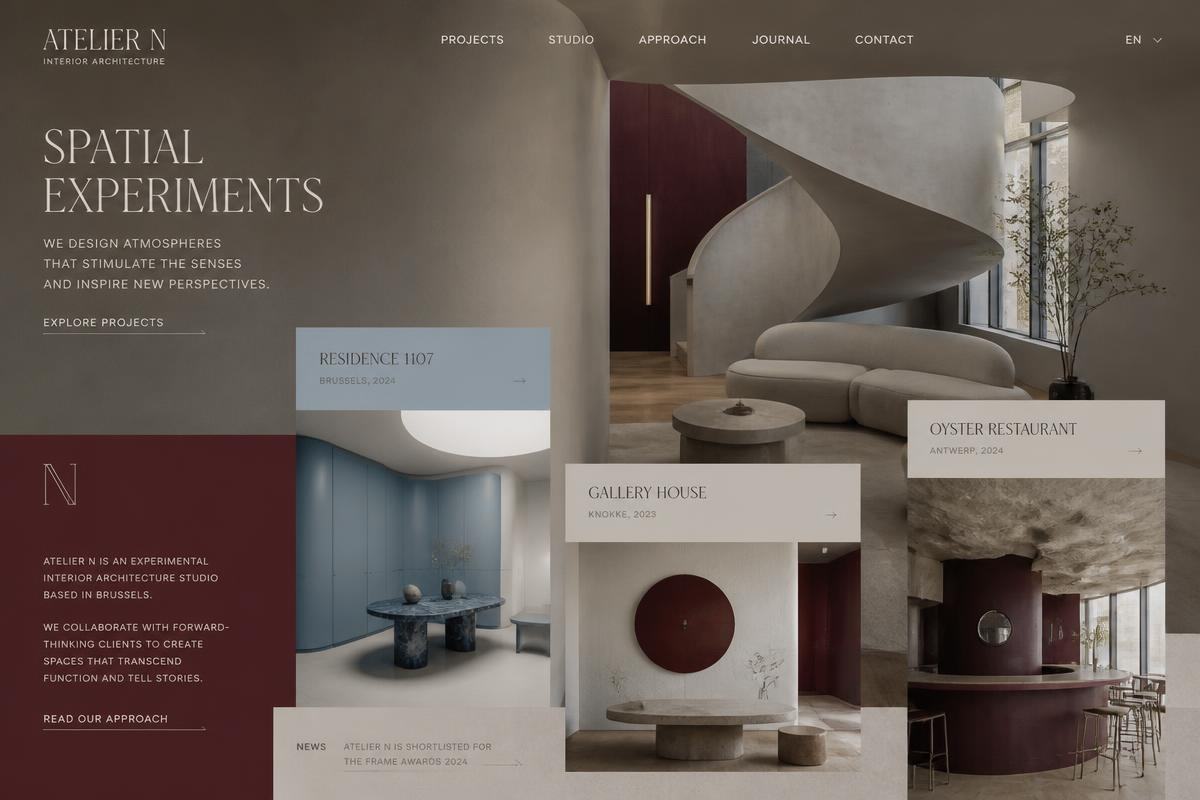 Atelier N website concept
