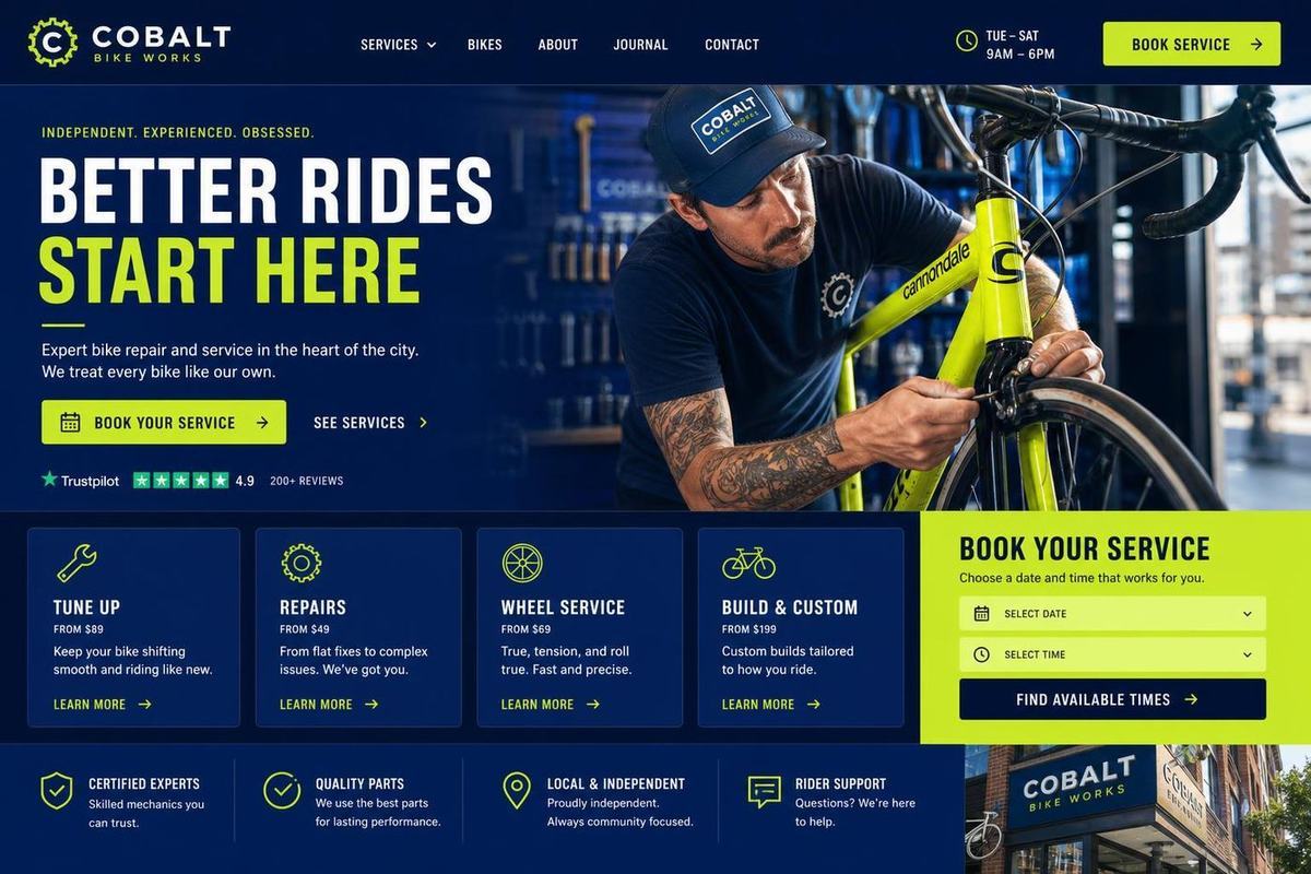 Cobalt Works website concept