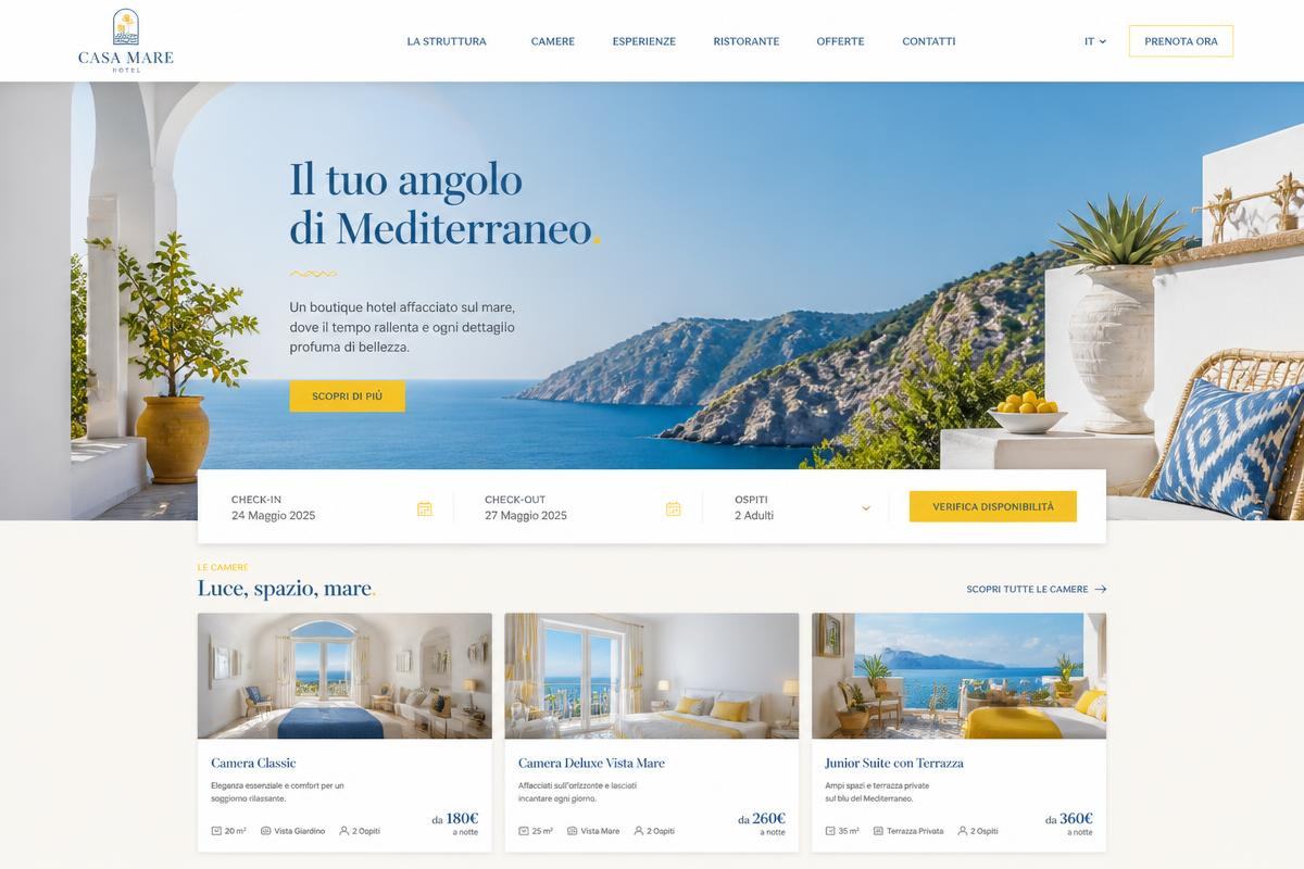 Casa Mare website concept