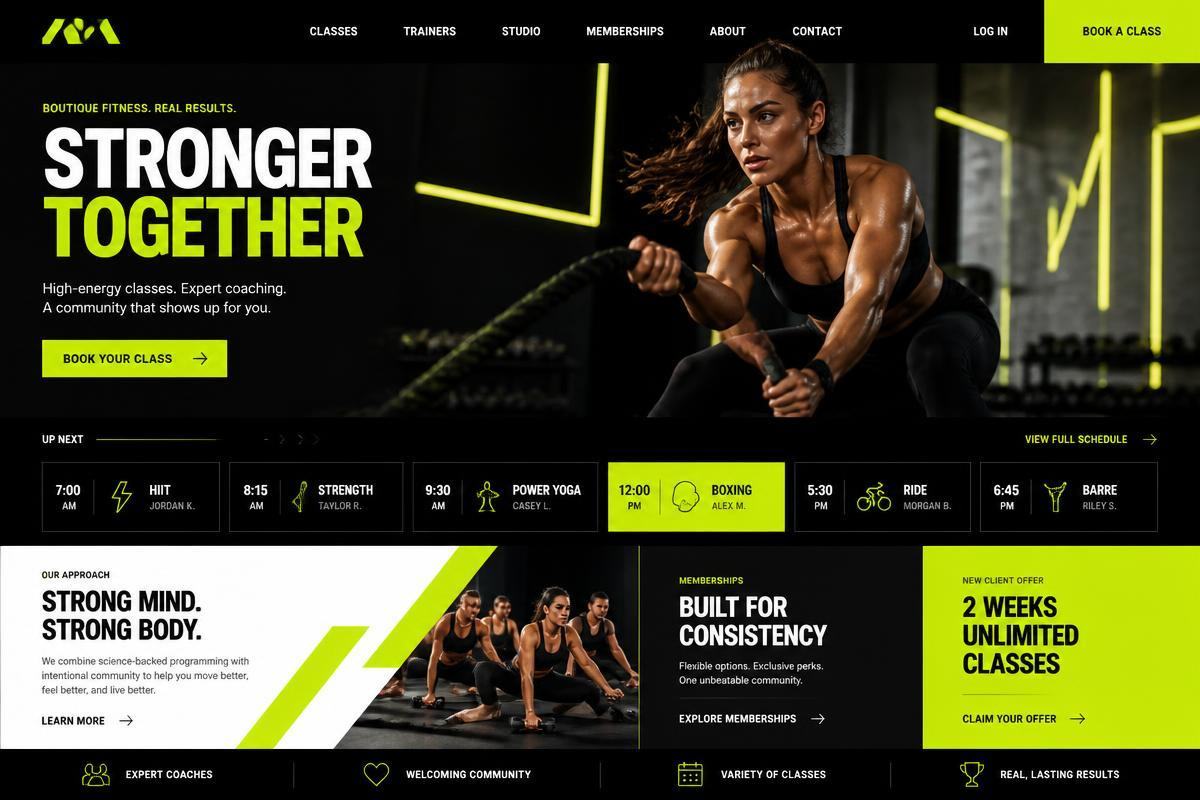 Motion Club website concept