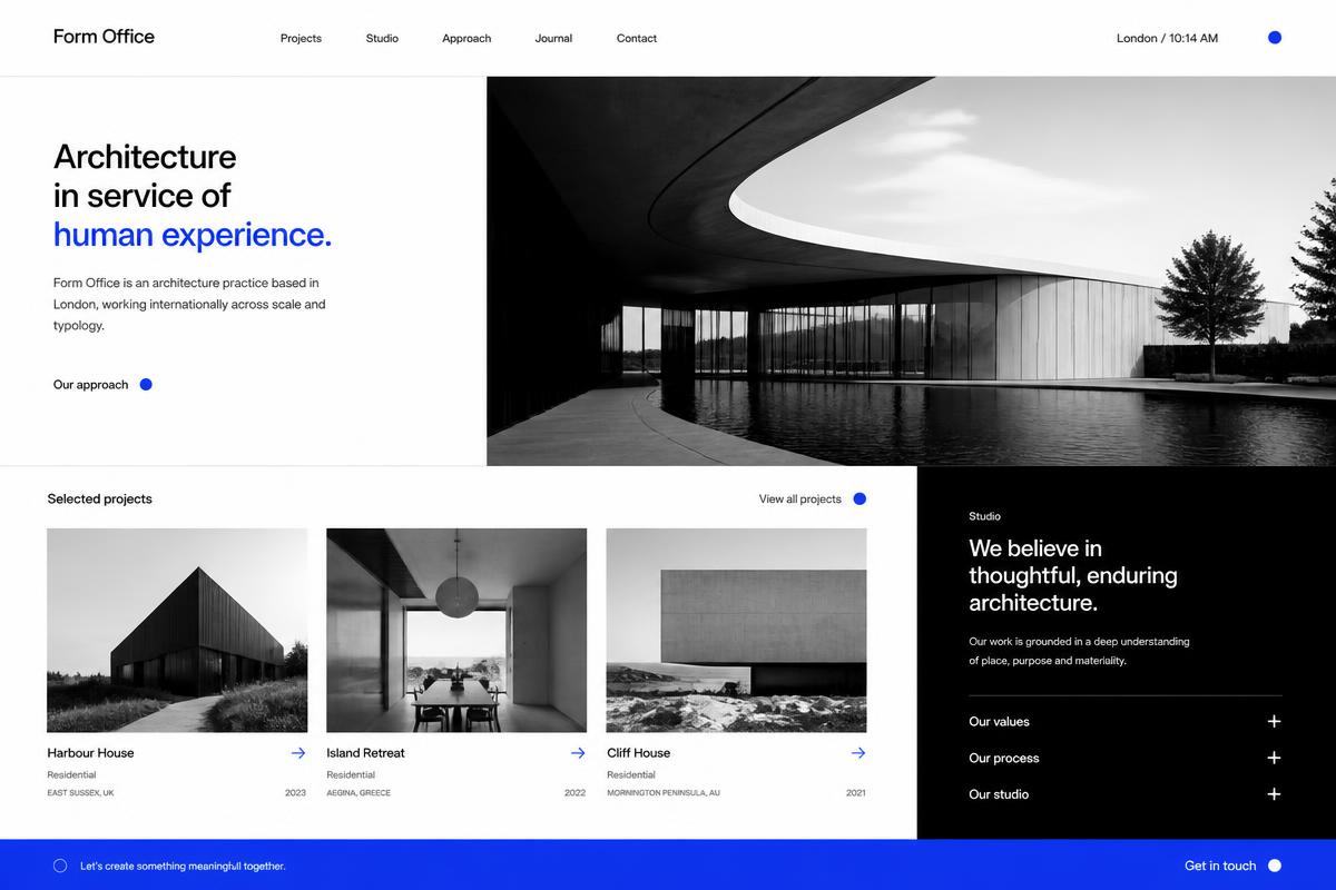 Form Office website concept