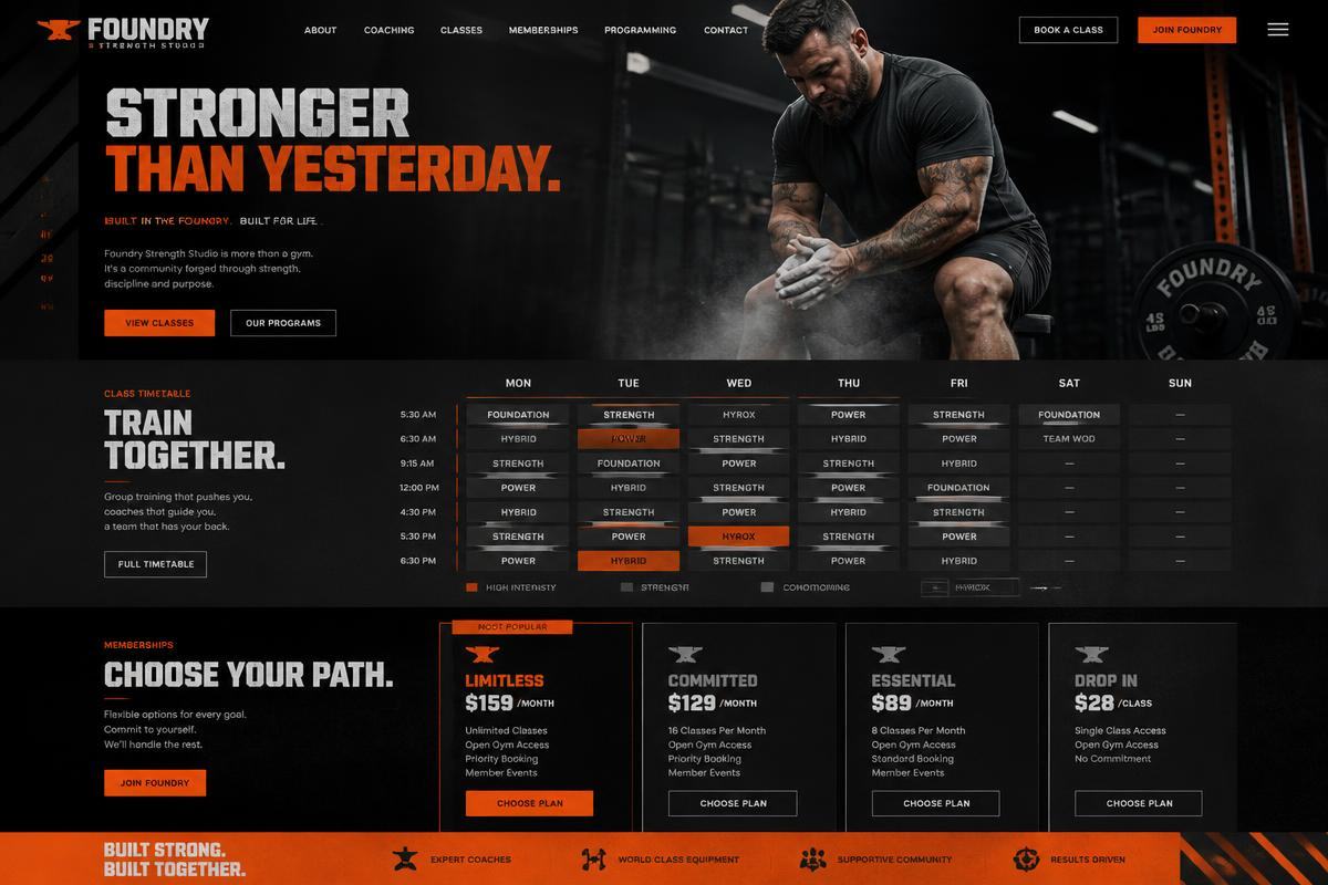 Foundry website concept