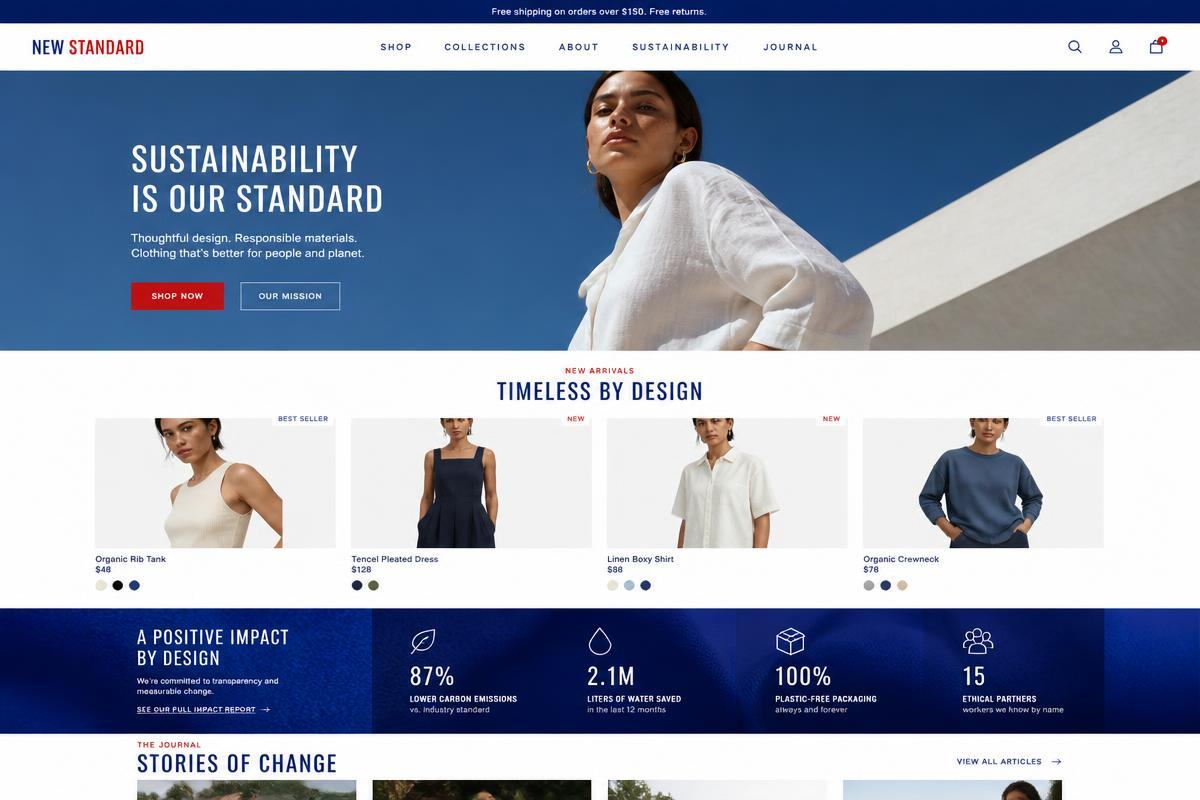 New Standard website concept