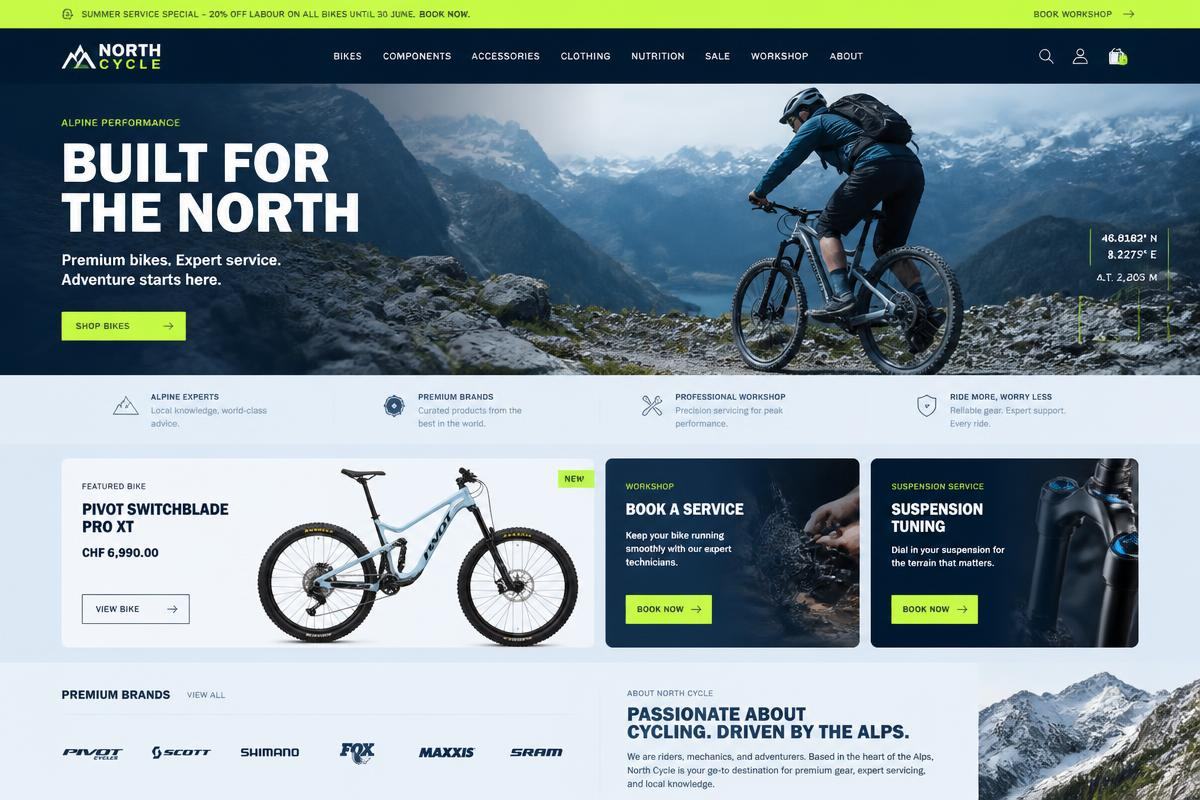 North Cycle website concept