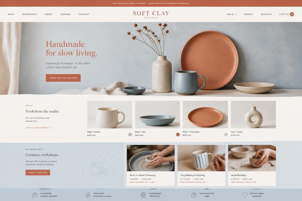 Soft Clay website concept