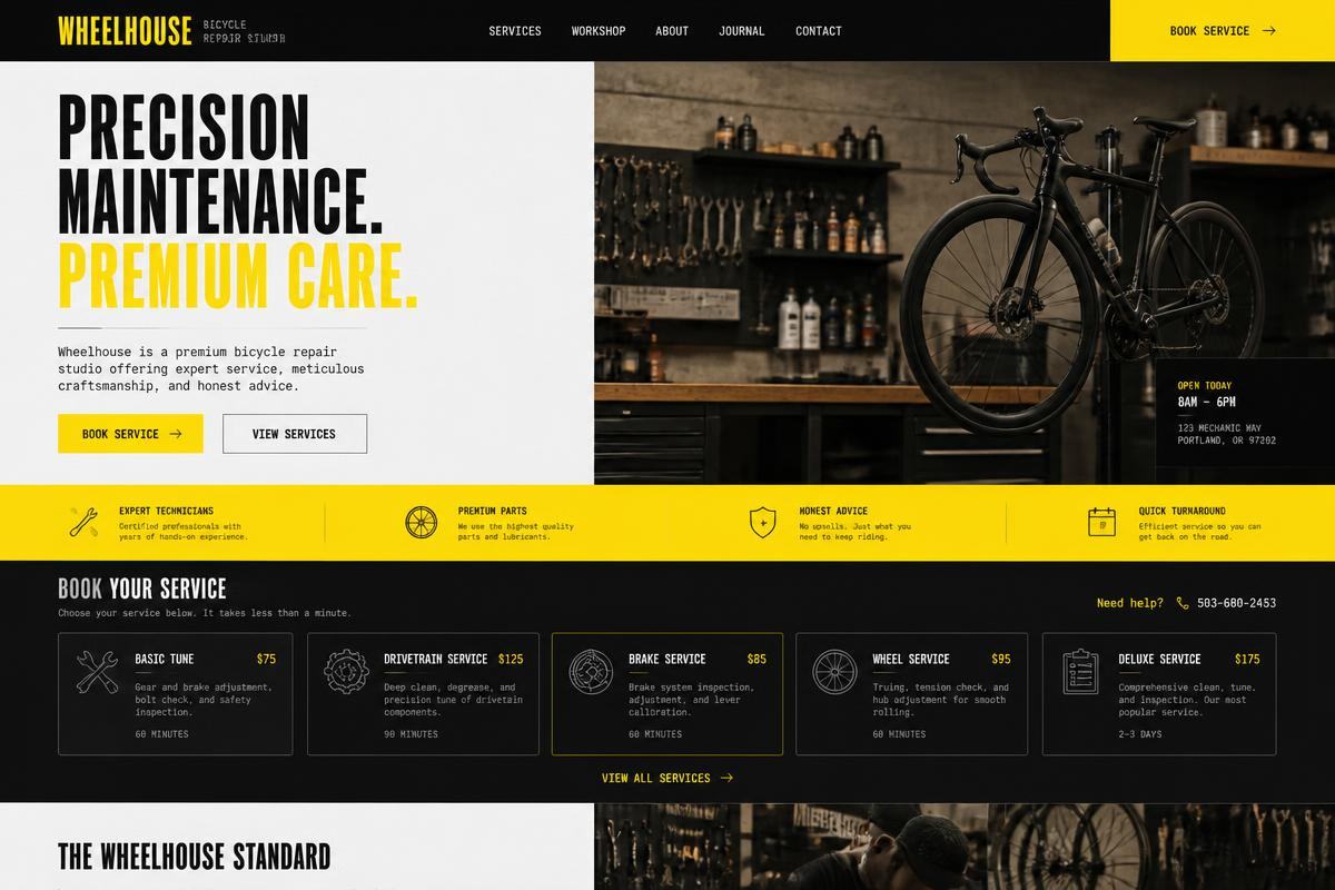 Wheelhouse website concept